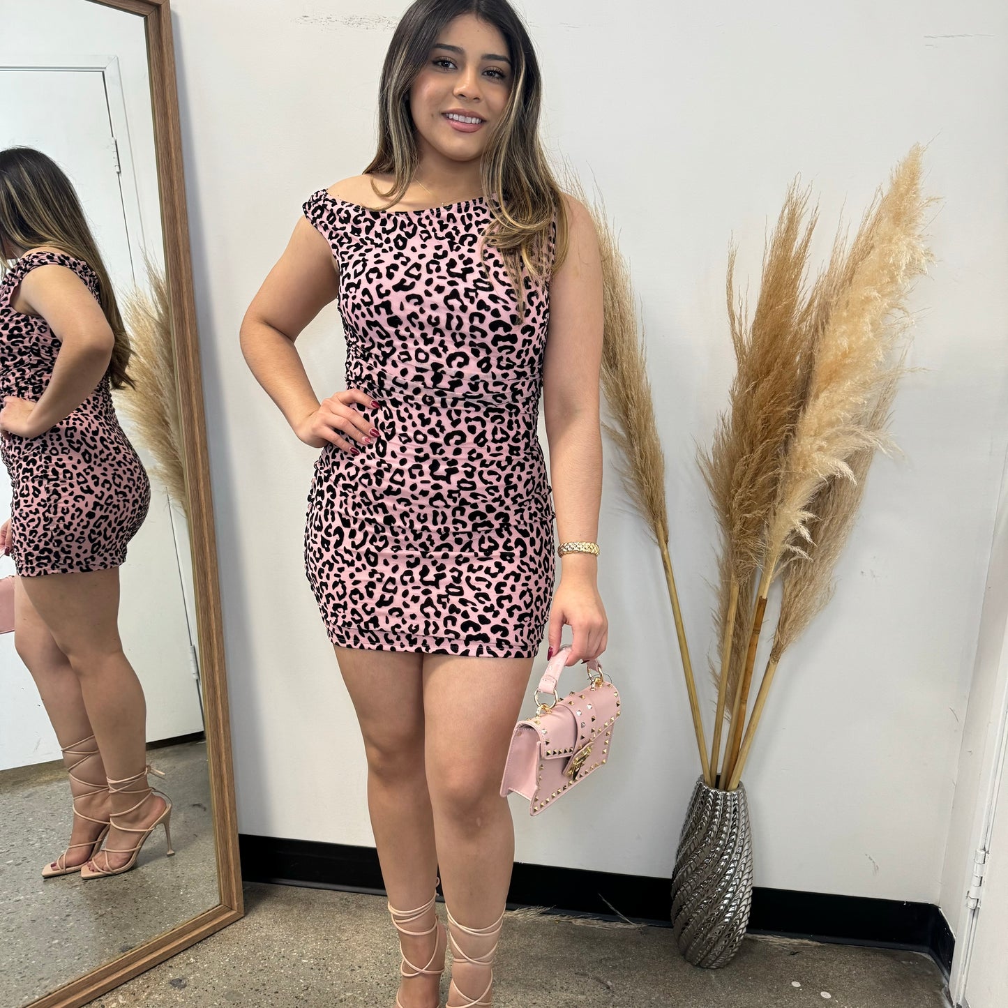 Cheetah Dress-Pink Animal Print