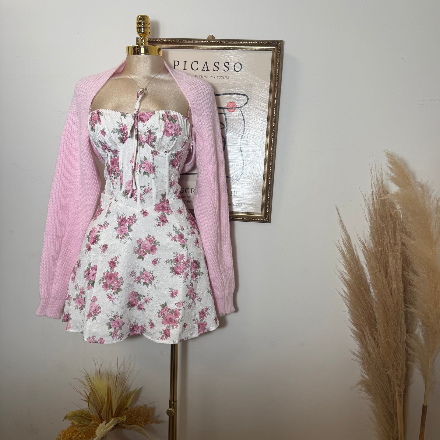 Flower Jacquard Print-Ivory