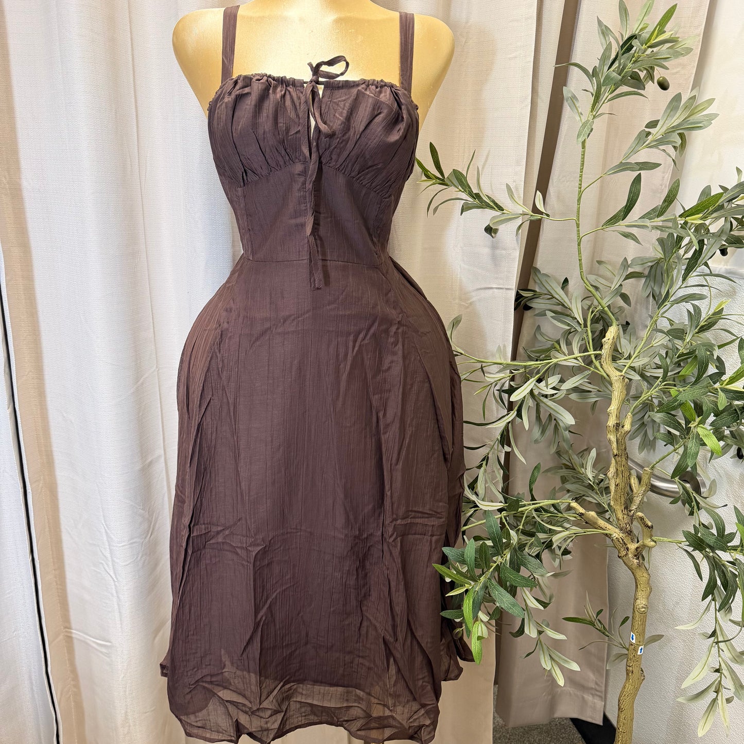 PL-Picnic Corset Dress-Brown