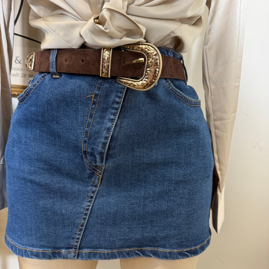 Narrow Western Ranger Belt-Brown