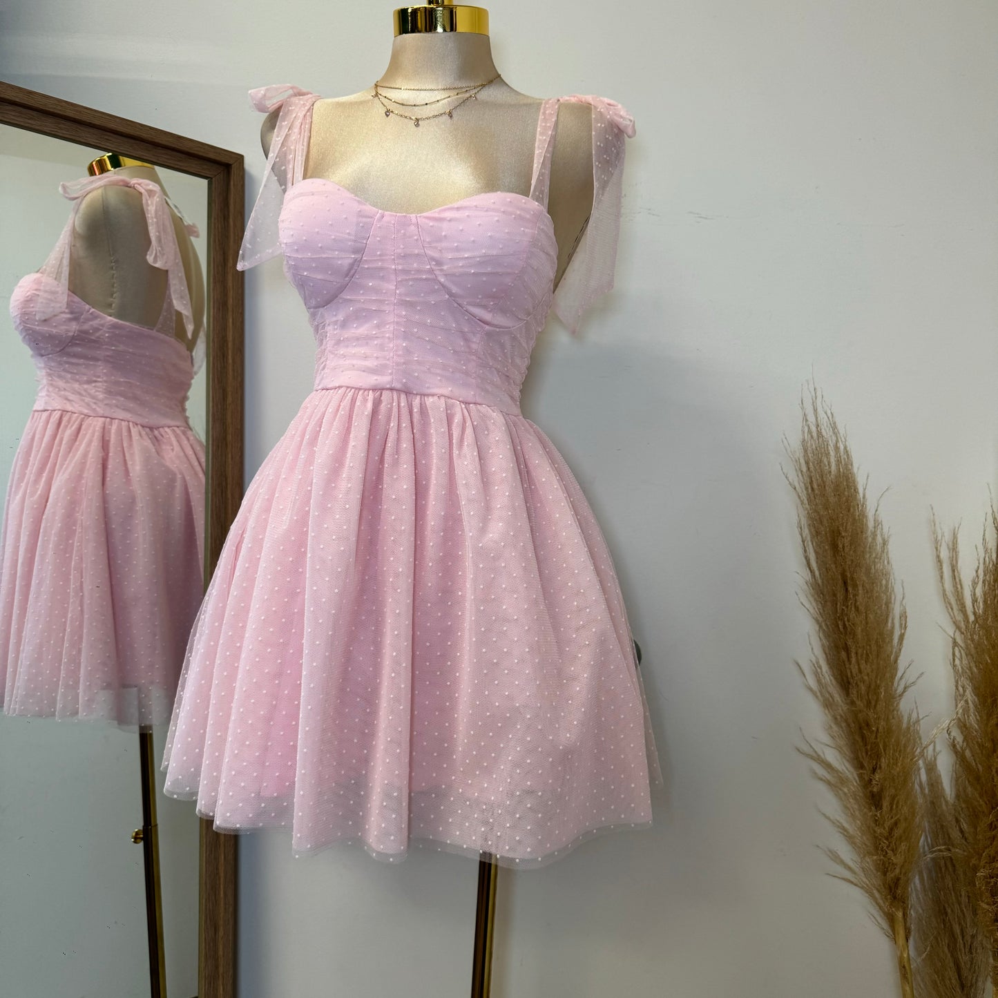 La niña Dress-Baby Pink