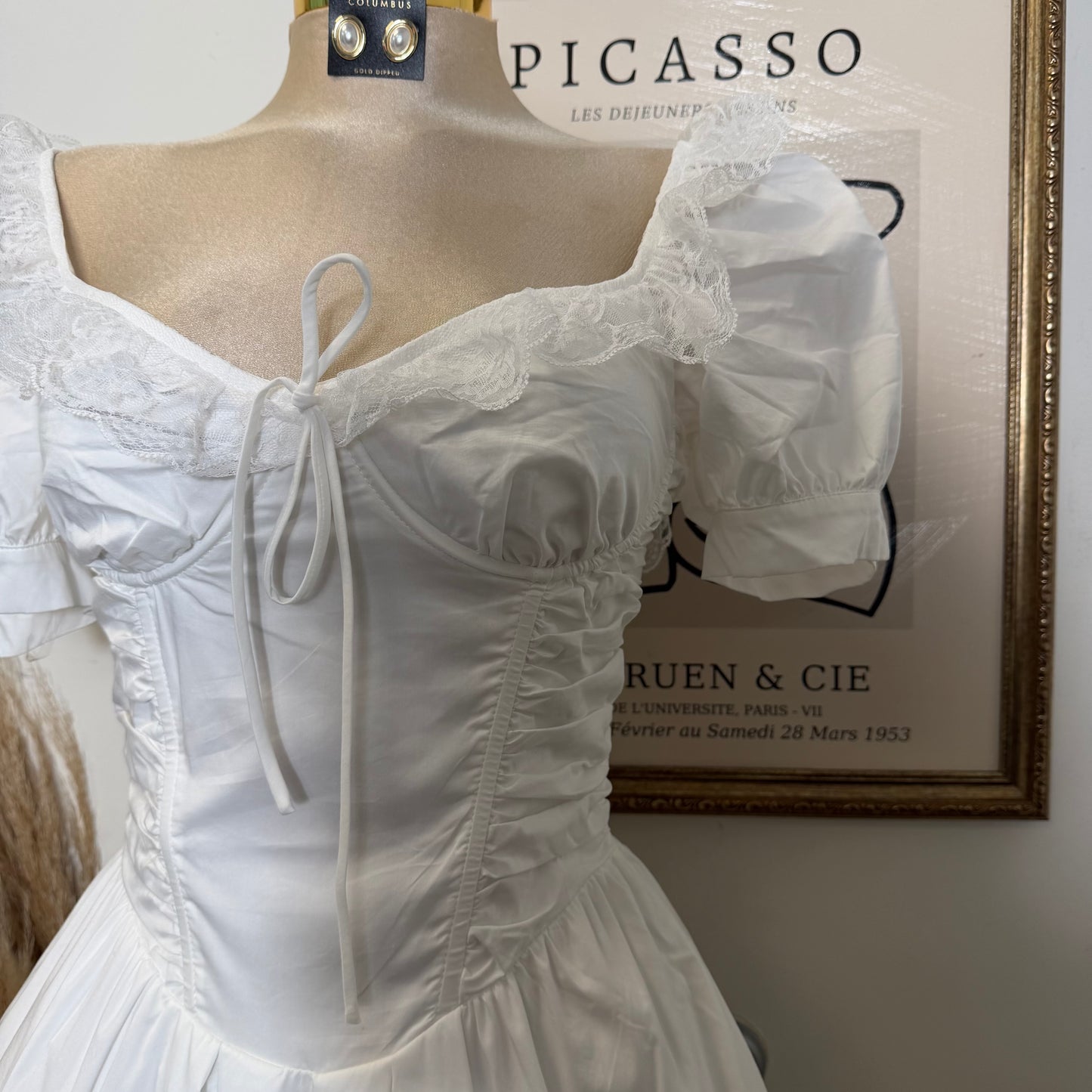 Fairly White Mini Dress-White