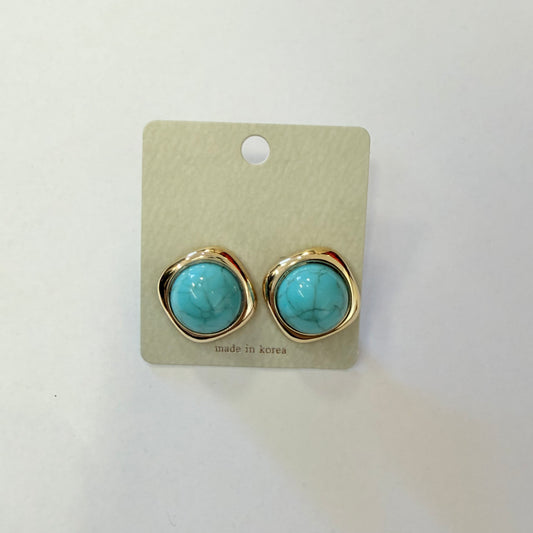 Blue Earing With Gold-Blue
