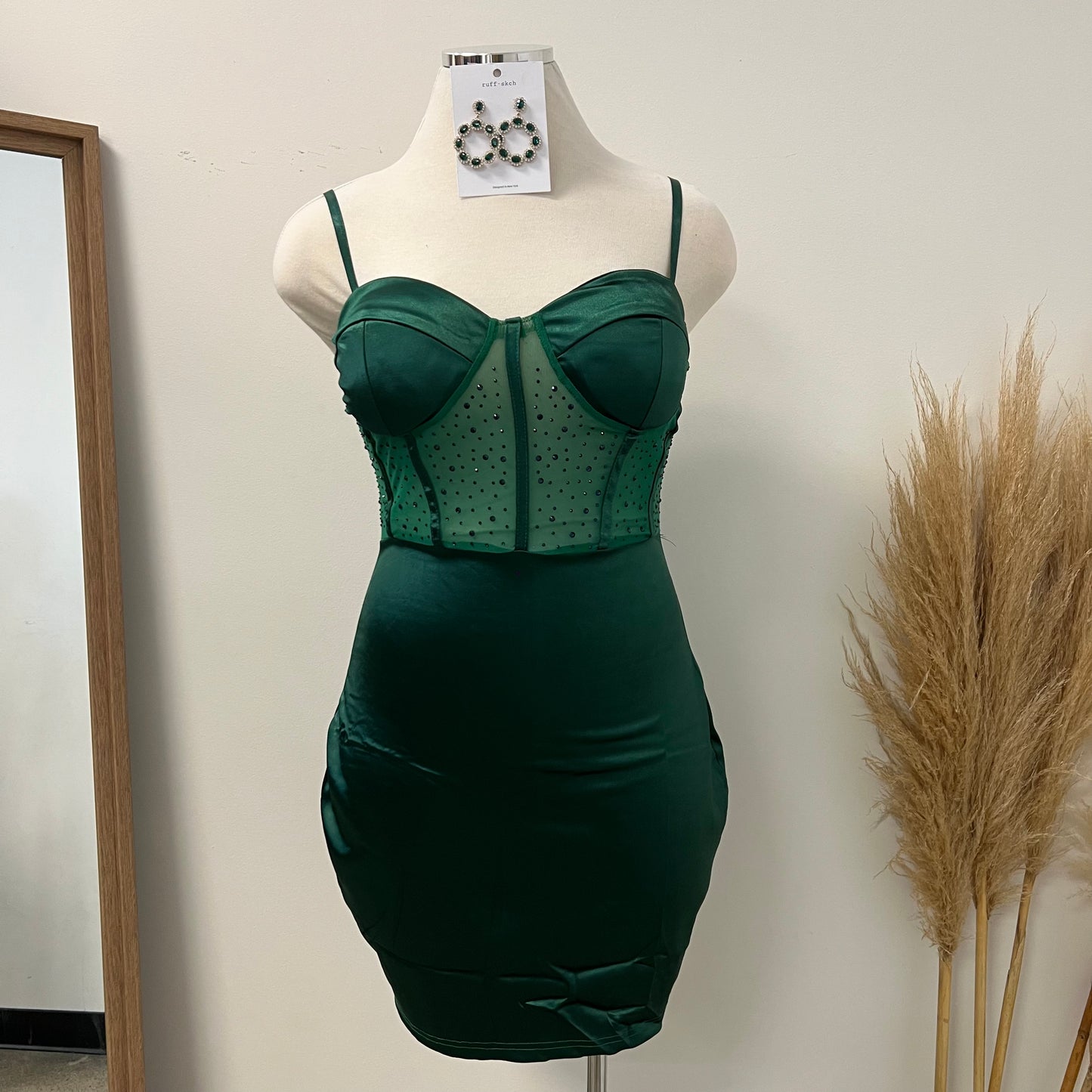 Tania Dress PL-Hunter Green