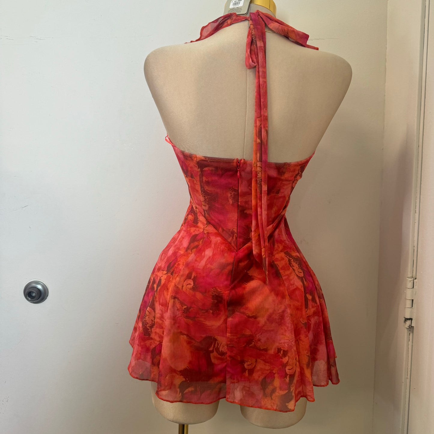 Amy  Halter Dress-Orange