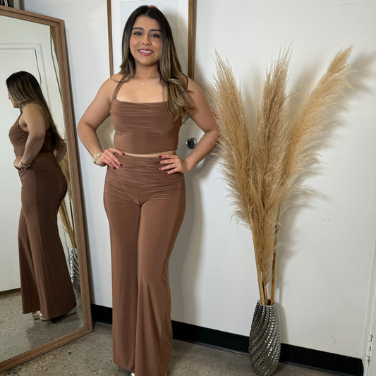 Arianelly Pant Set-Brown