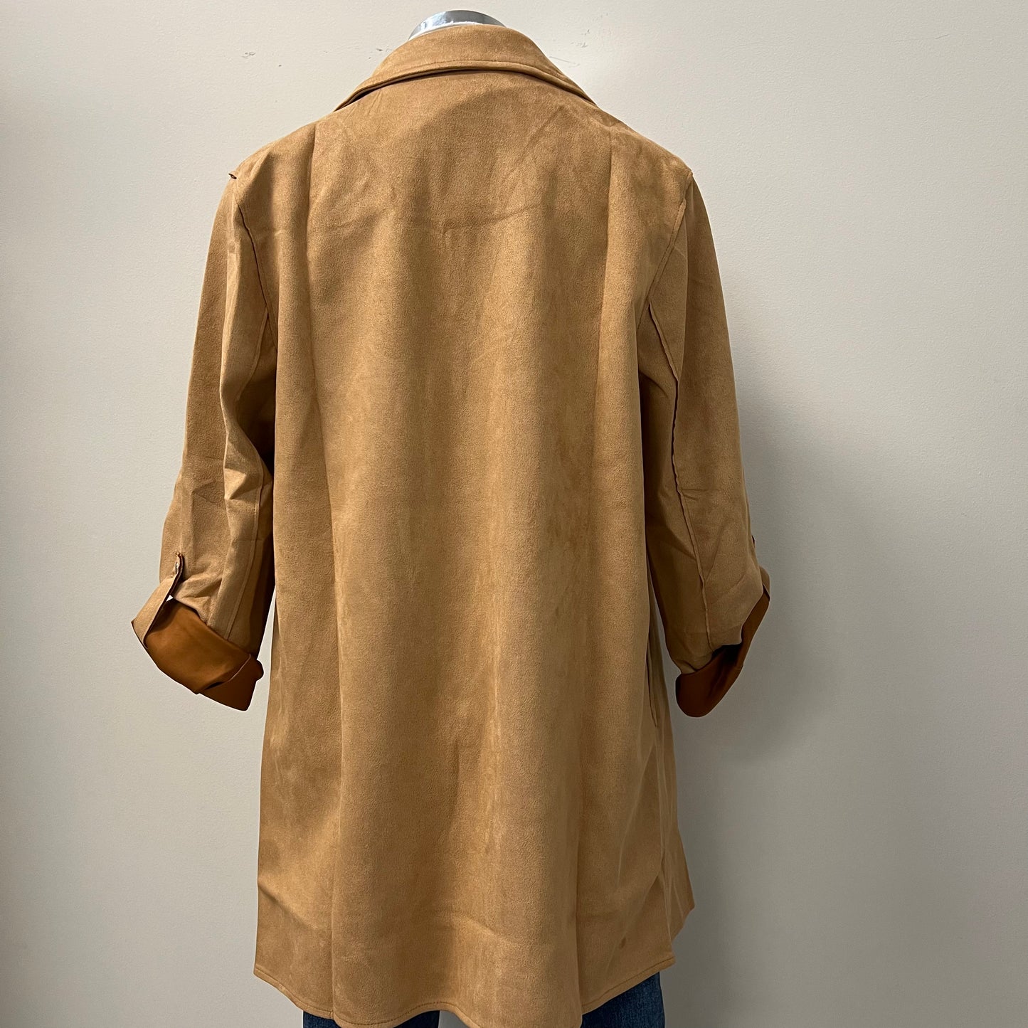 Suede Coat- Camel