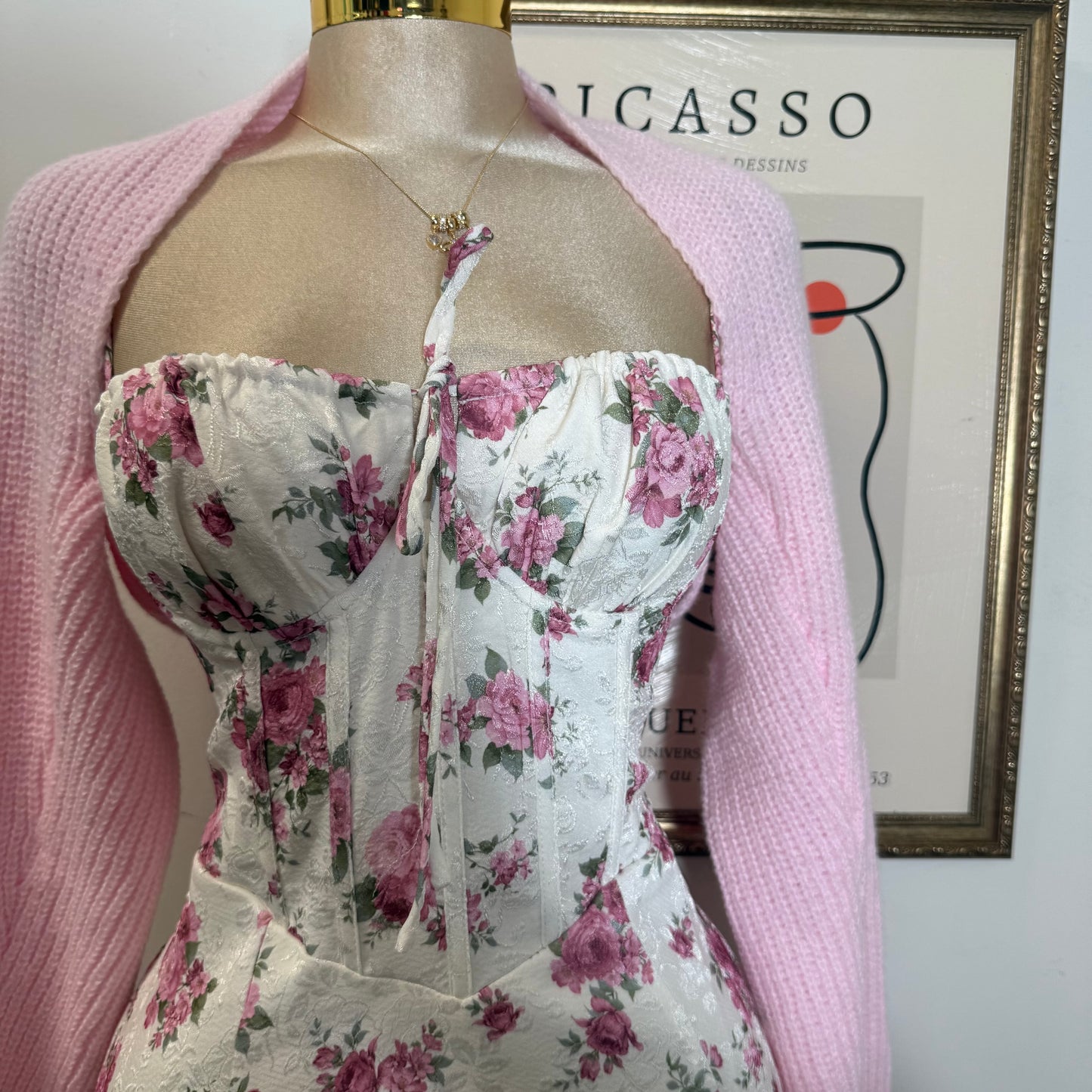 Flower Jacquard Print-Ivory