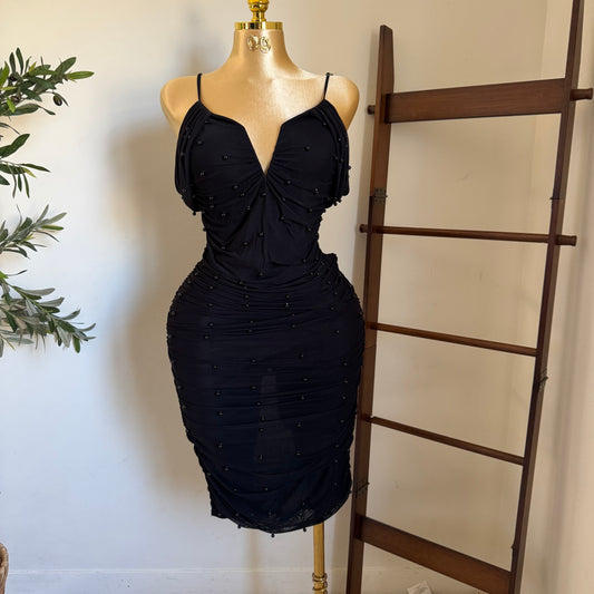 Aria Pearl Dress PL-Black