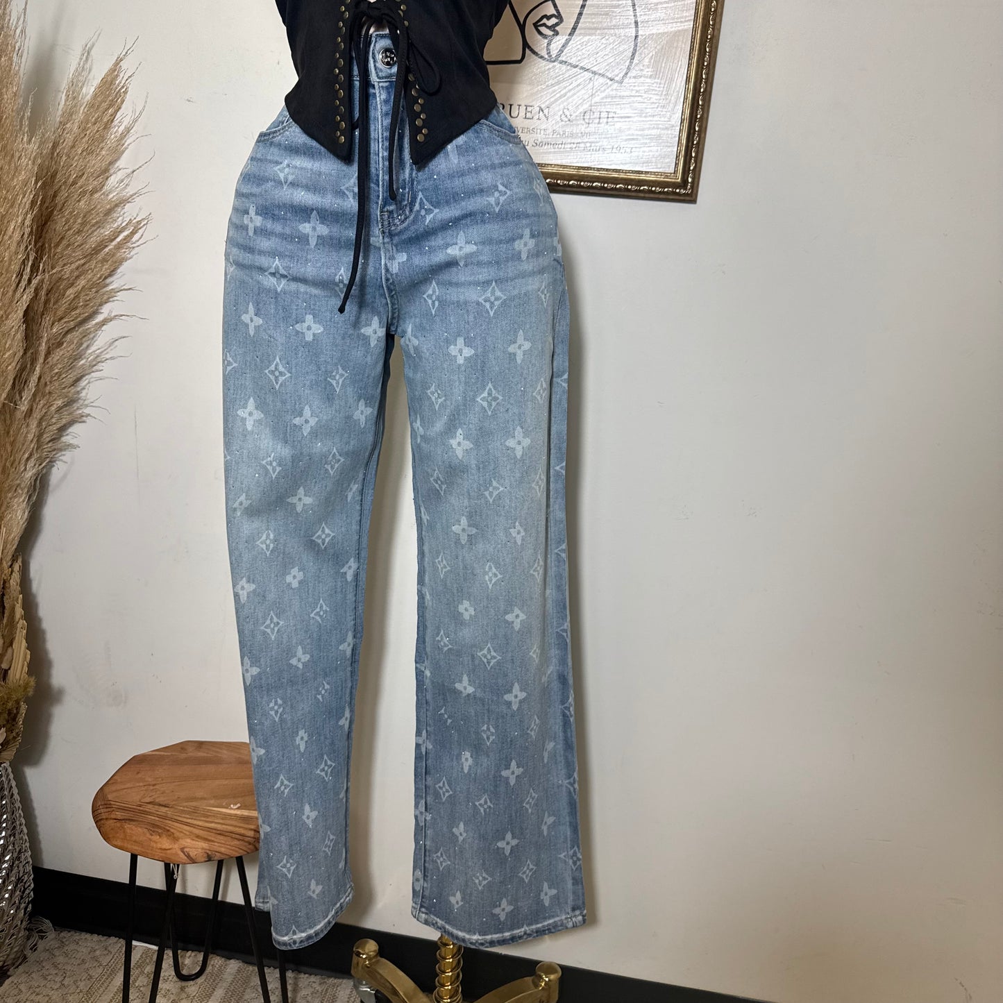 Logo Rhinestpants-Blue