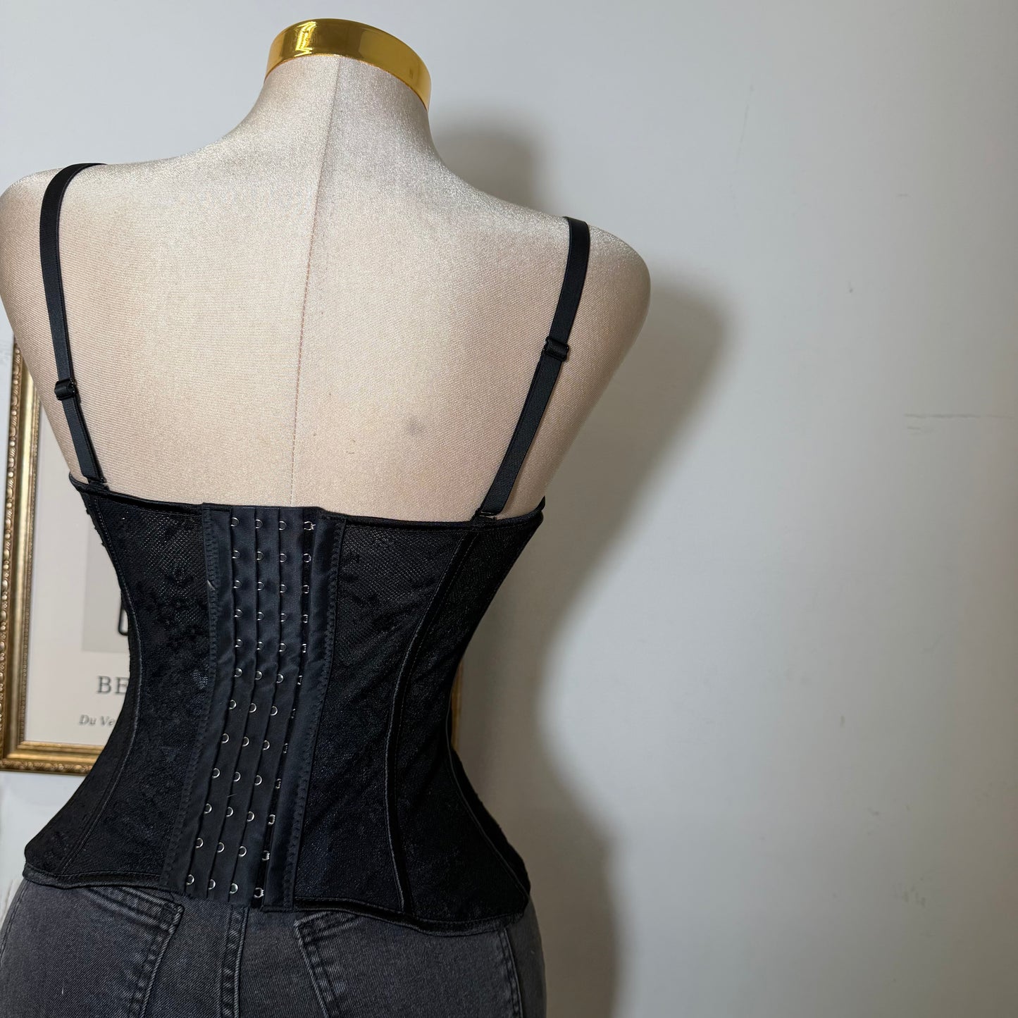 Lace Simple Corset-Black