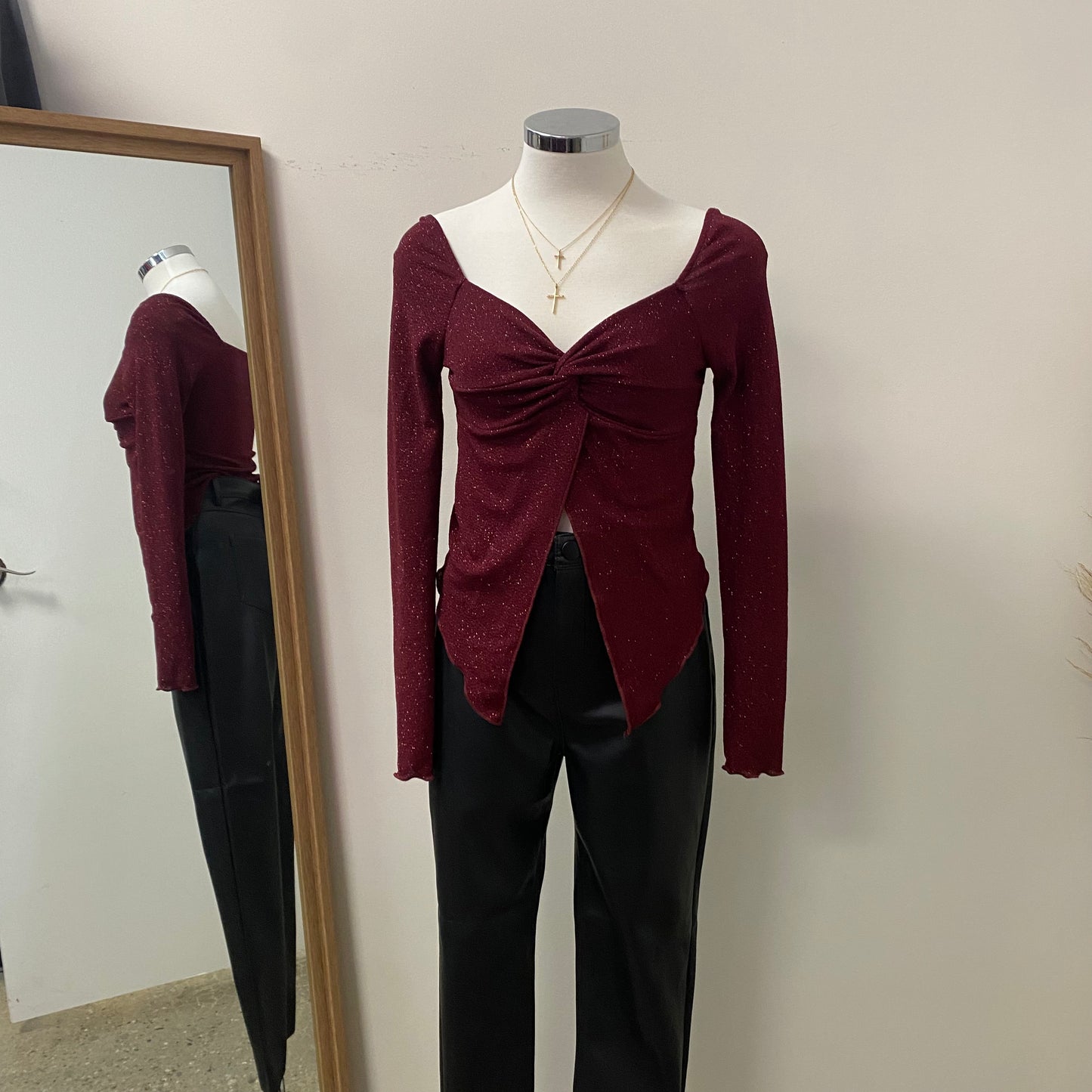 Ardessi Top-Burgundy