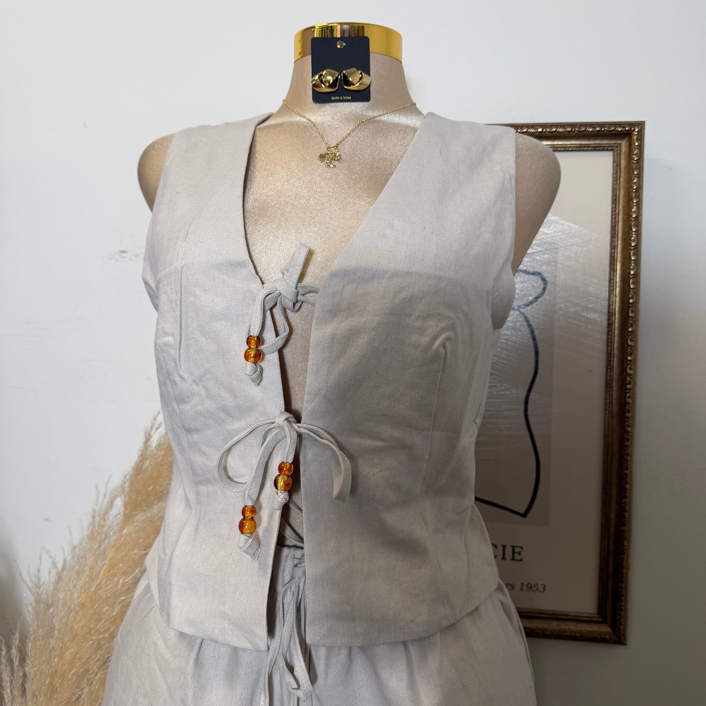 Knot Pant Set-Natural