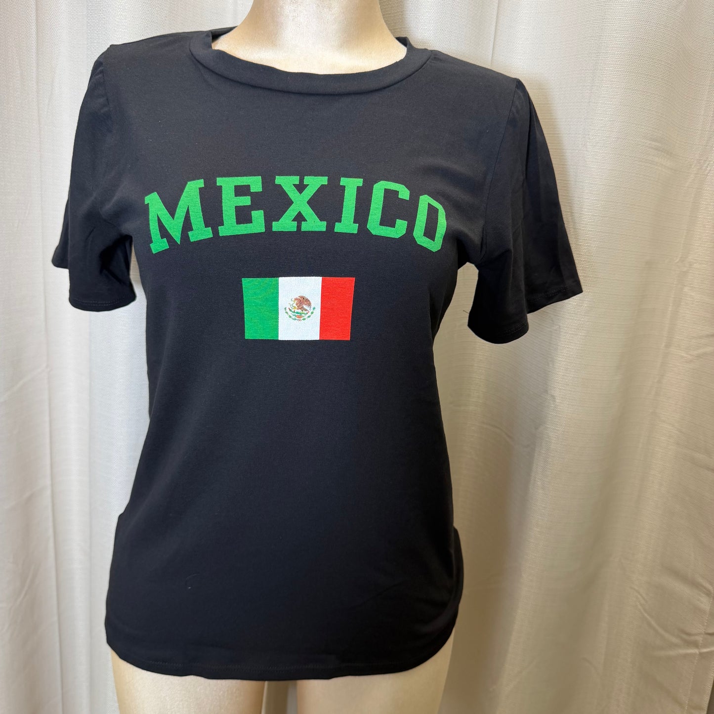 PL-Short Sleeve Mexico Top-Black