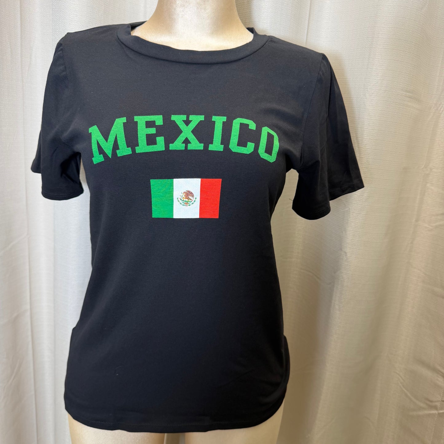 PL-Short Sleeve Mexico Top-Black