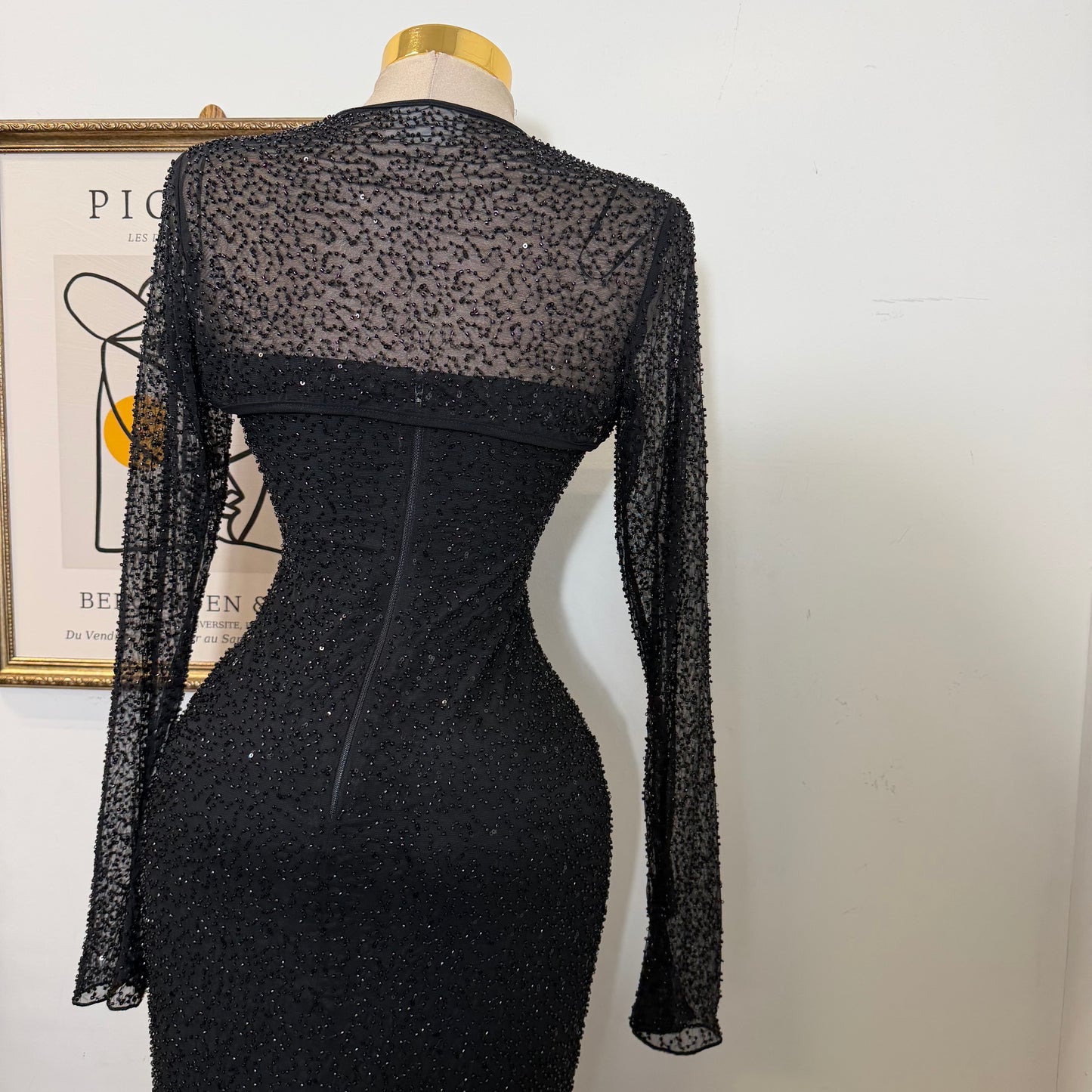 Power Mesh With Beads Bolero-Black Dress Not Included