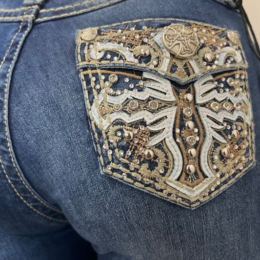 Texas Bootcut Jeans-Blue