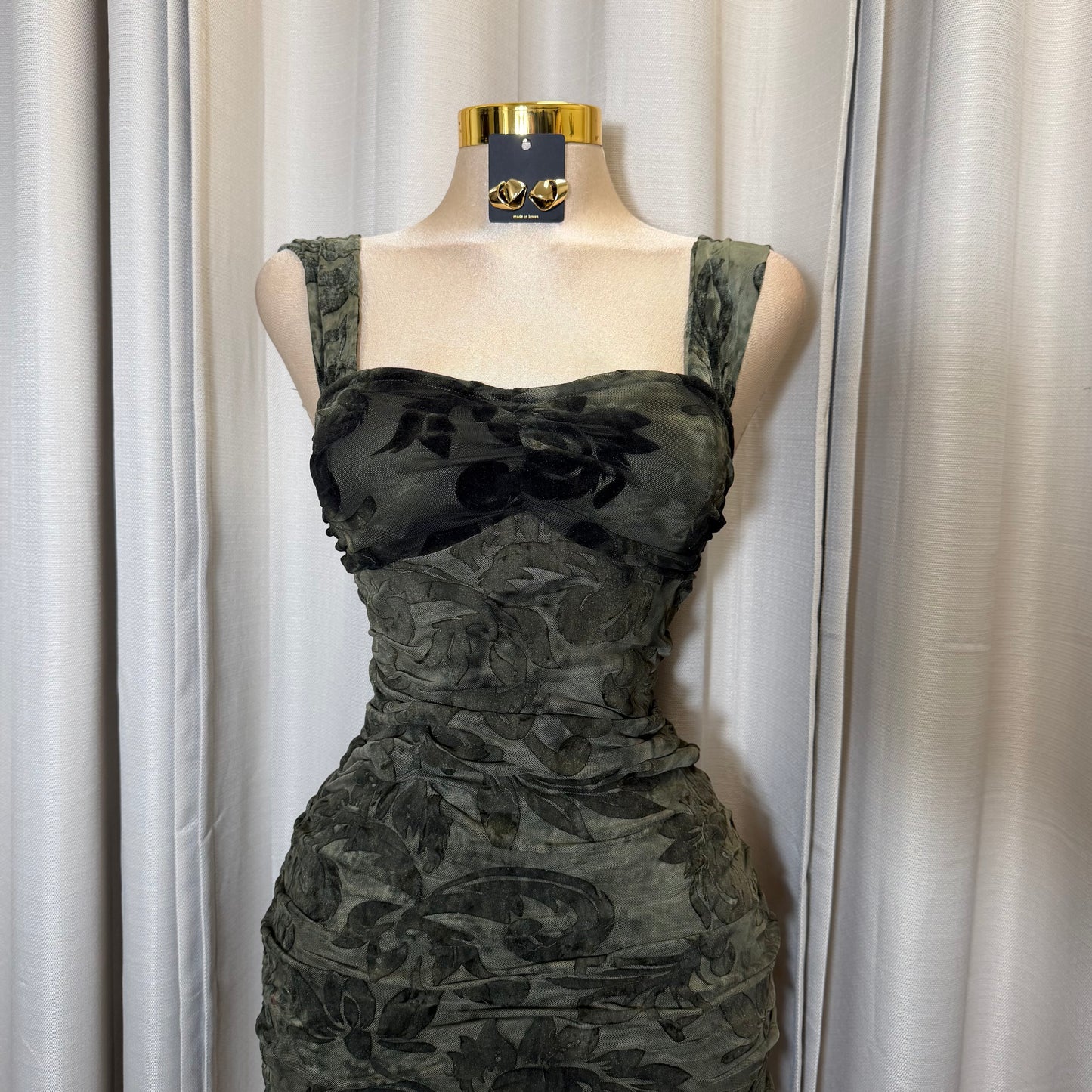 Sera Midi Dress-Green