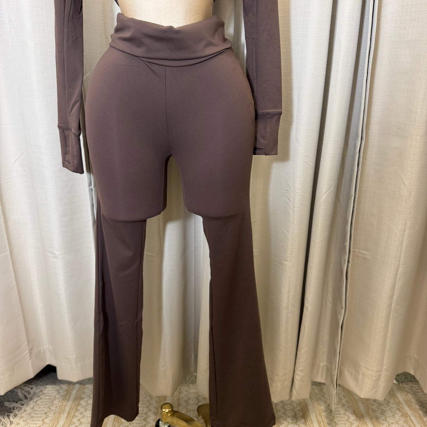 Flare  Pants - Brown