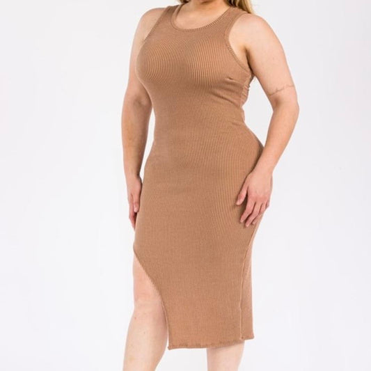 Luisa Basic Tank dress Pl-Mocha