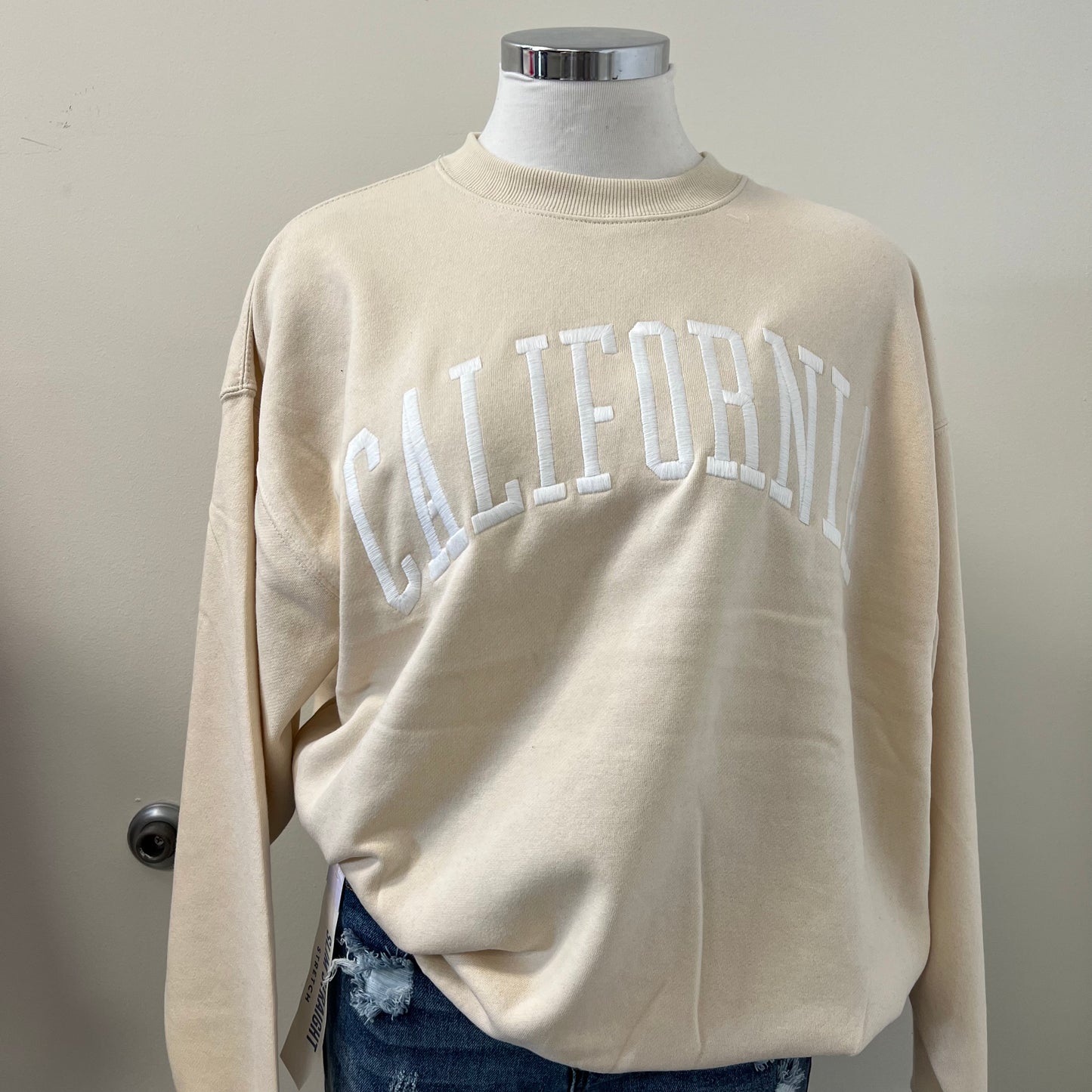 CALIFORNIA CREWNECK-CREAM