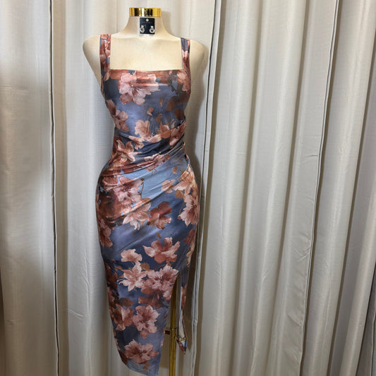 Isabella Midi Dress-Grey