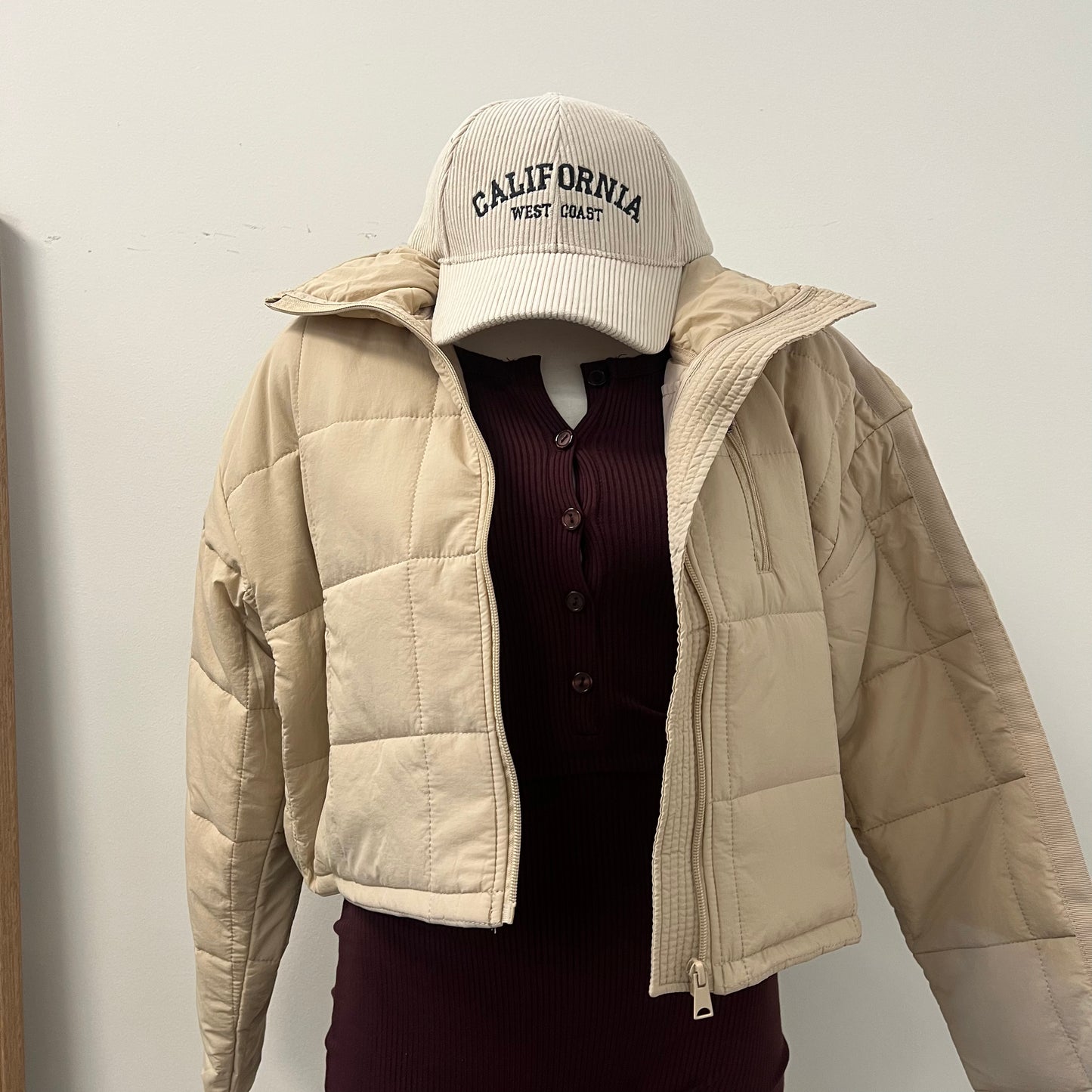 Gina Puff Jacket-Cream