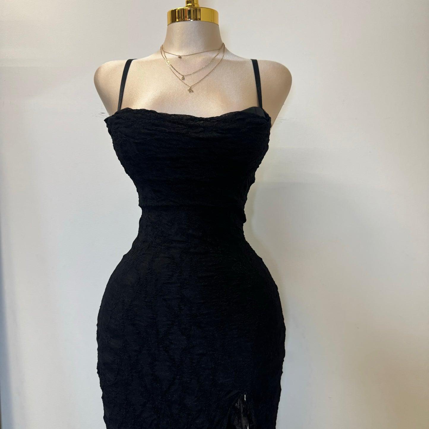 Mismaloya Dress-Lace Black