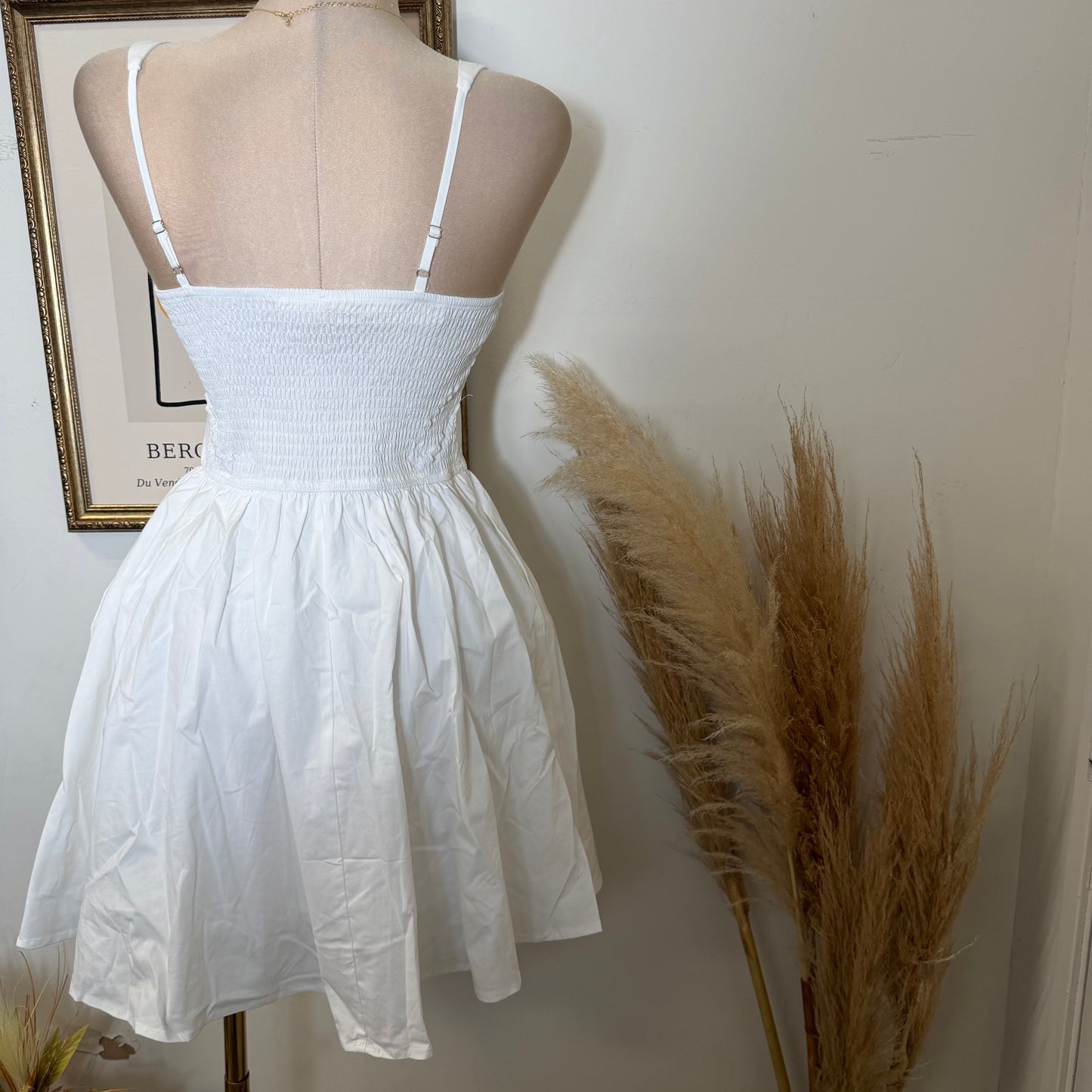 Corset Midi Dress-White
