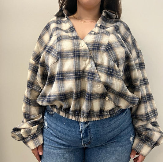 ADELLE PLAID TOP PL