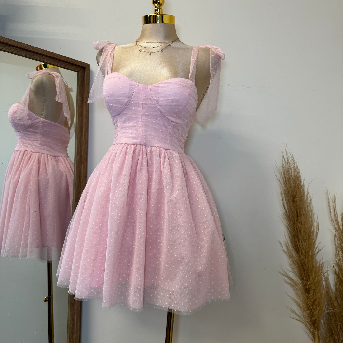 La niña Dress-Baby Pink