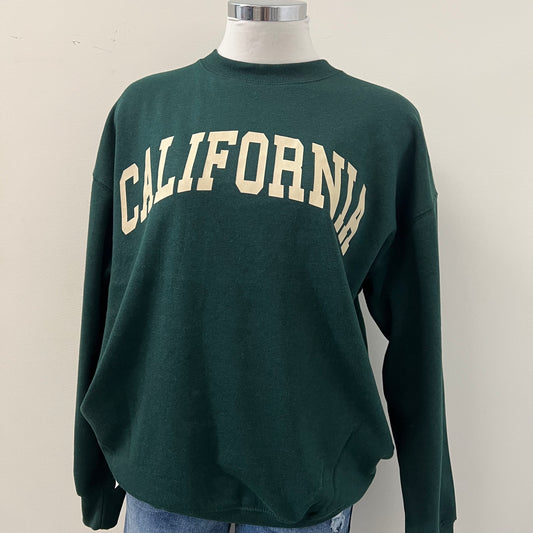 CALIFORNIA CREWNECK-HUNTER GREEN