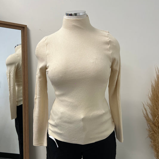 Turtle Neck Top PL -Cream