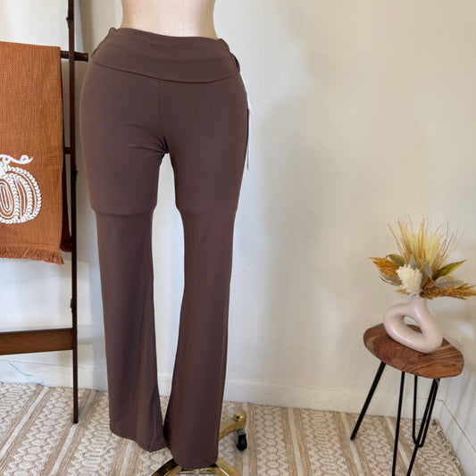 Flare Leggings-Brown