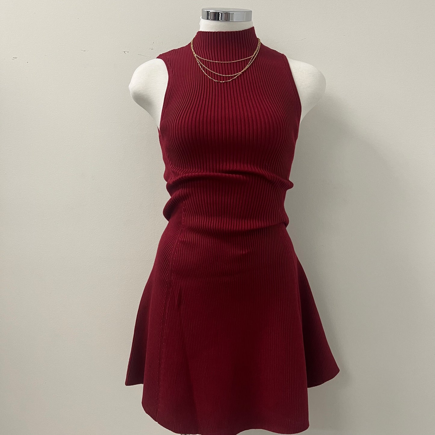 ROXXI DRESS-BURGUNDY