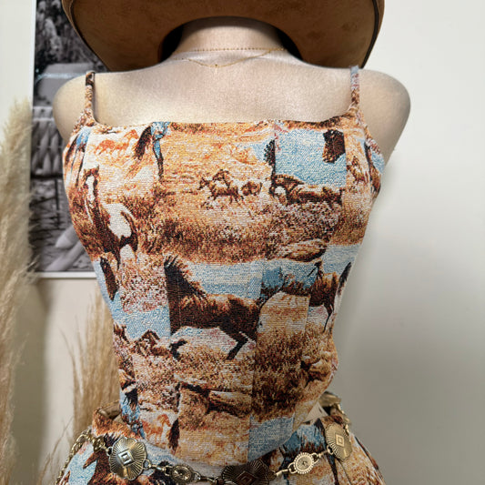 Horse Corset-Multi Brown