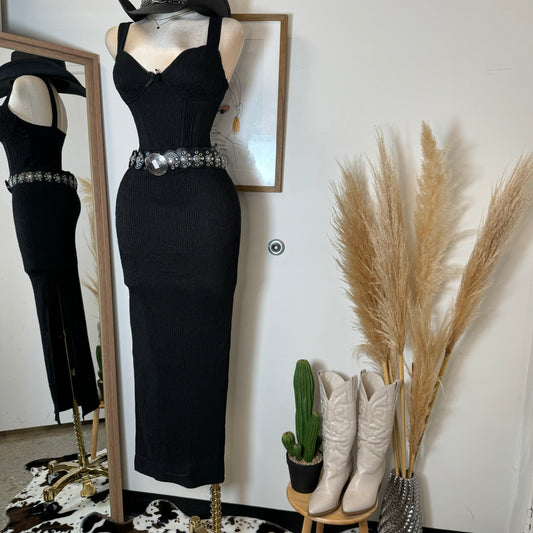 Cancun Corset Skirt Two Piece -Black1