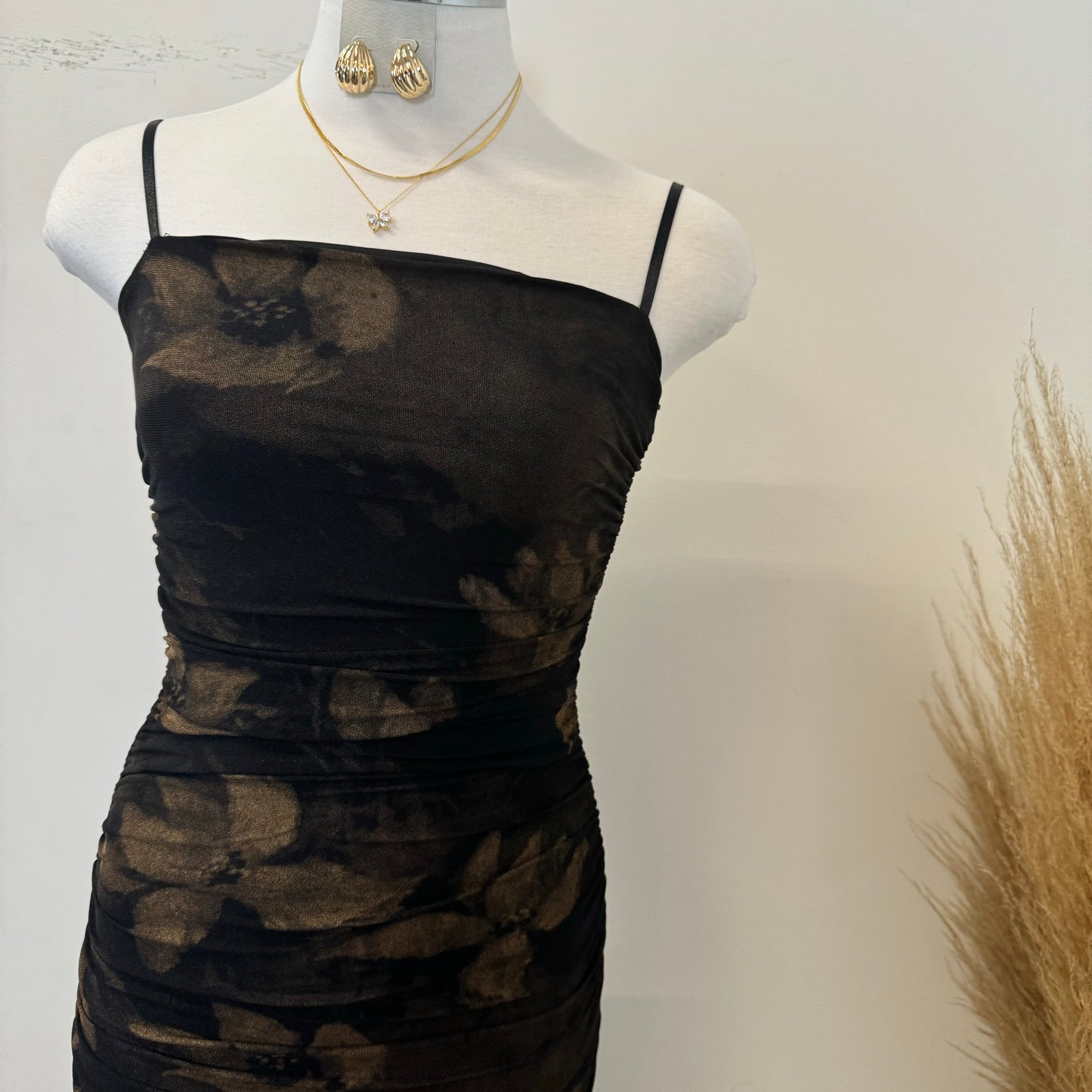 Kya Dress-Black/Gold