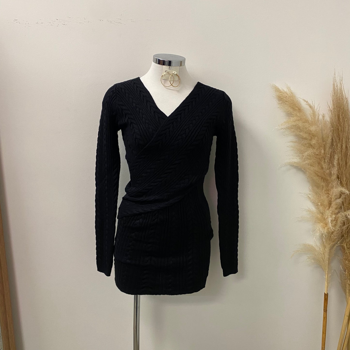 Amili Sweater Dress-Black