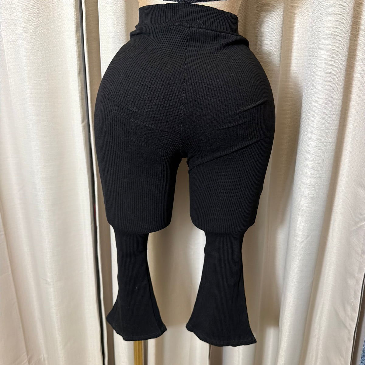 Snatched High Waist Capri Leggings-Black