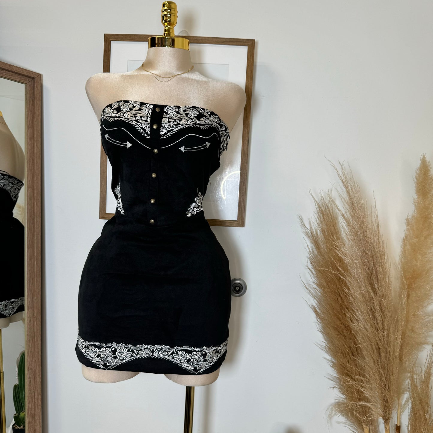 La Bota Suede Dress-Black