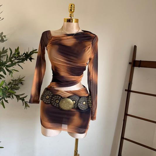 Sha Mesh Dress-sunset