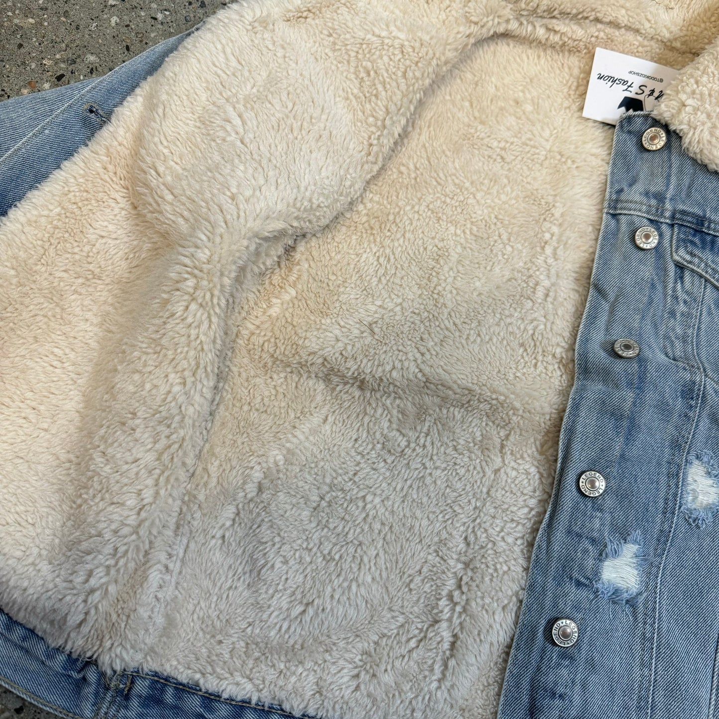 Denim Sherpa Jacket -LT Blue