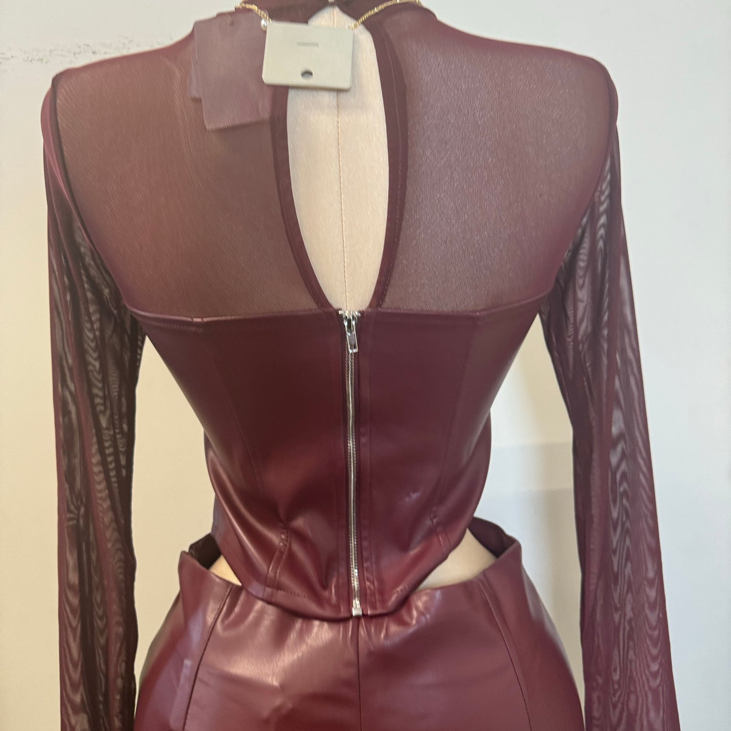 Zelia Top-Burgundy