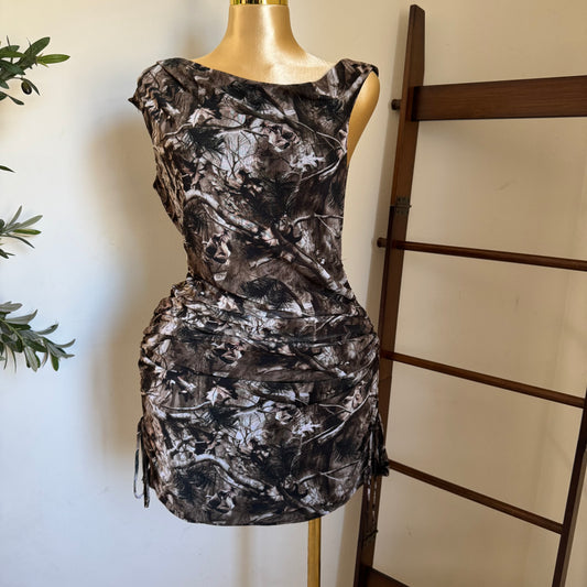 Camo Asymmetrical Dress Plus size -Camo