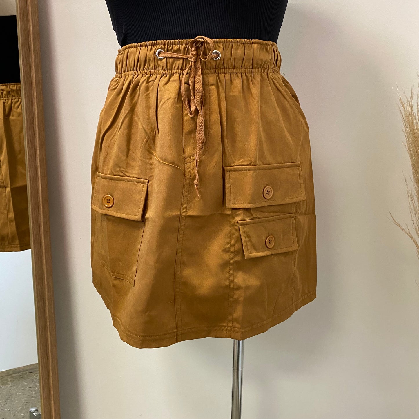 Cargo Skirt PL-Mustard