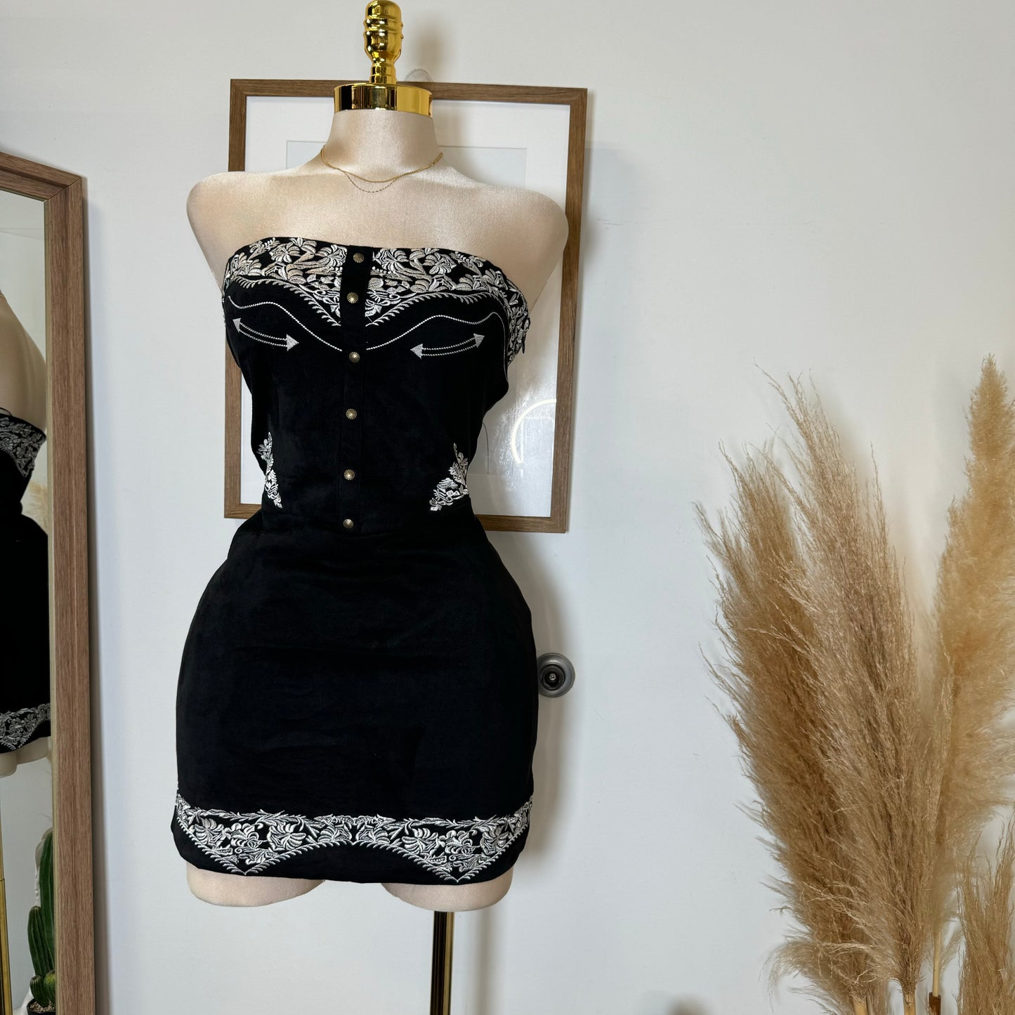 La Bota Suede Dress-Black