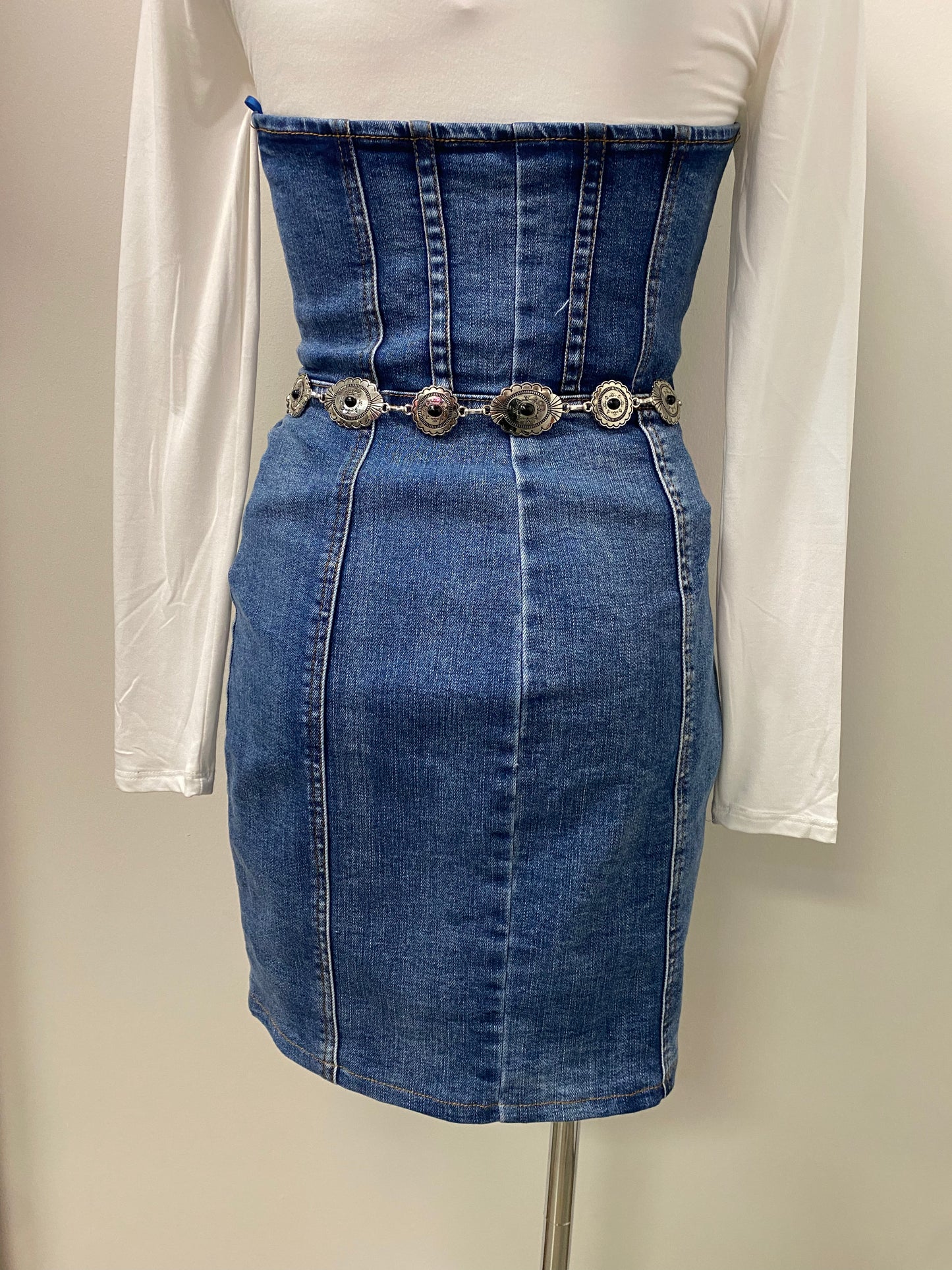 Laila Denim Dress-Denim