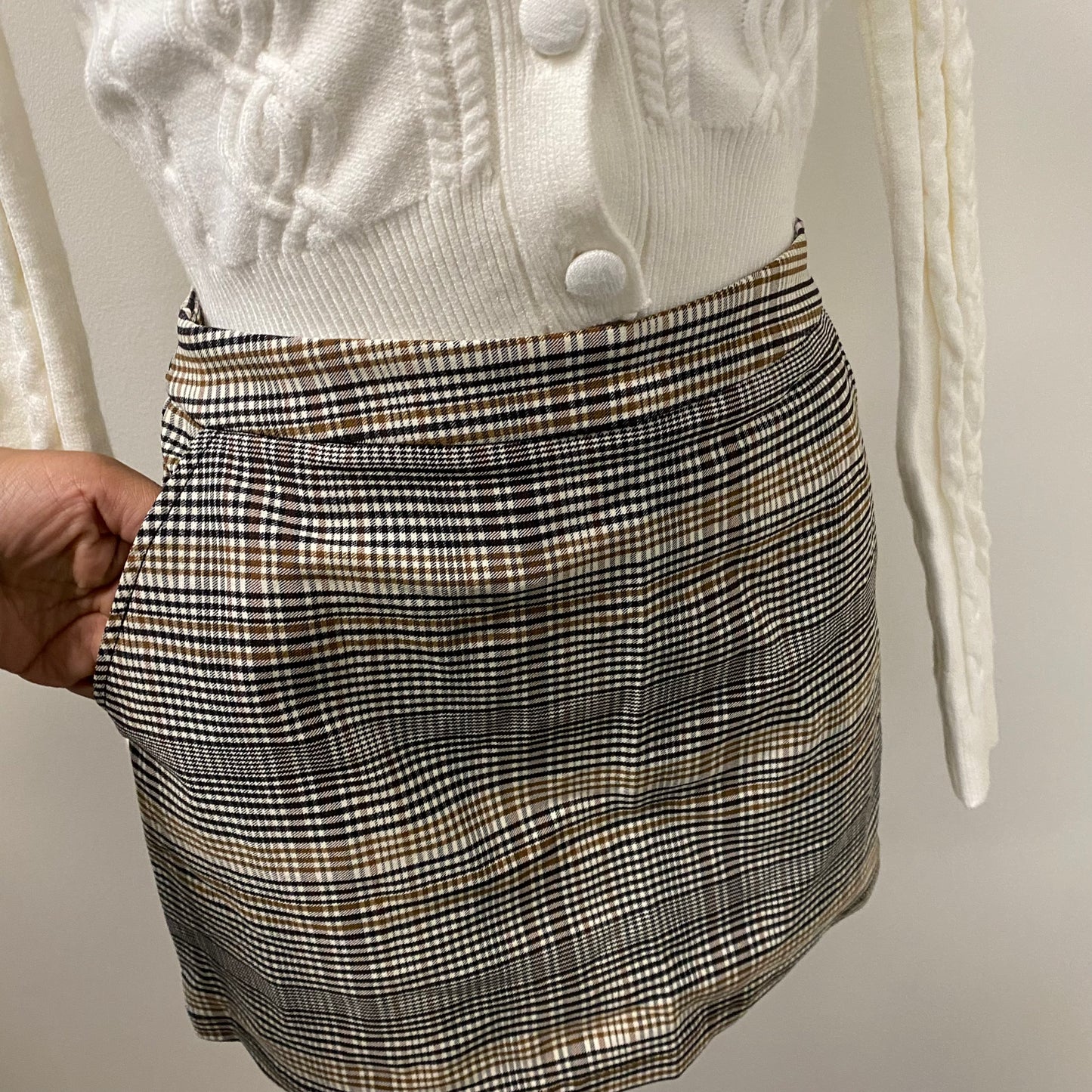 Adria Plaid Skirt-Multi