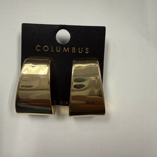 Brass Gold plated earrings-Gold